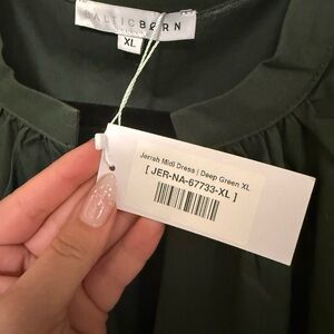 Baltic Born Forest Green Midi Dress